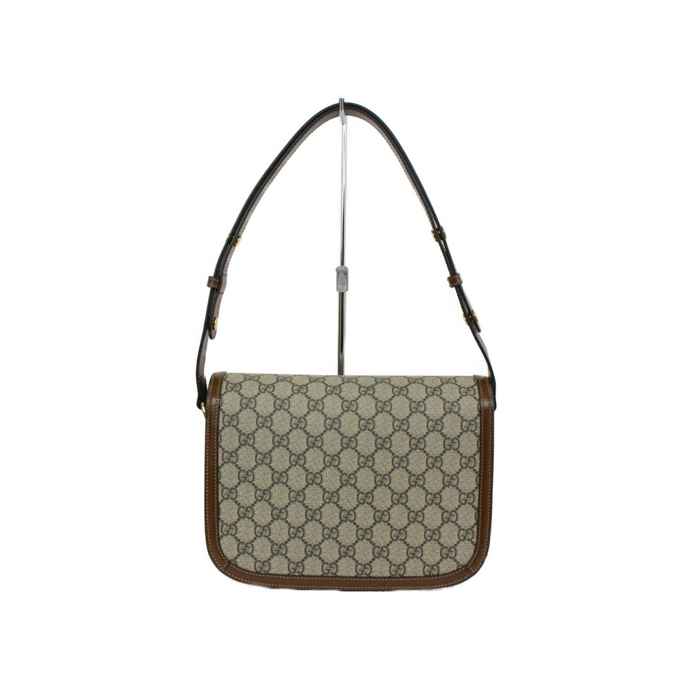 Gucci Supreme Canvas Tan Brown Shoulder Horsebit Beige GG Bag Classic